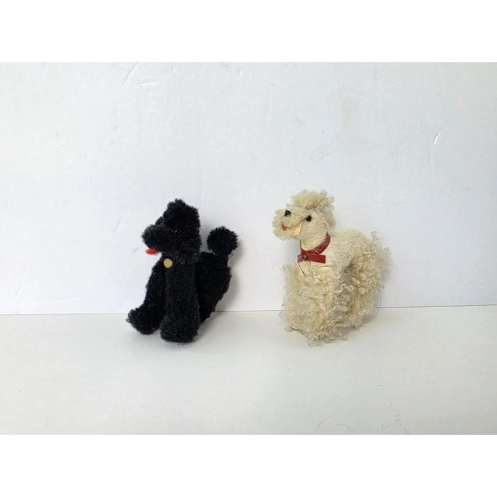 Vintage miniature mini doll teddy bear pal poodle dog fur 1 Ara